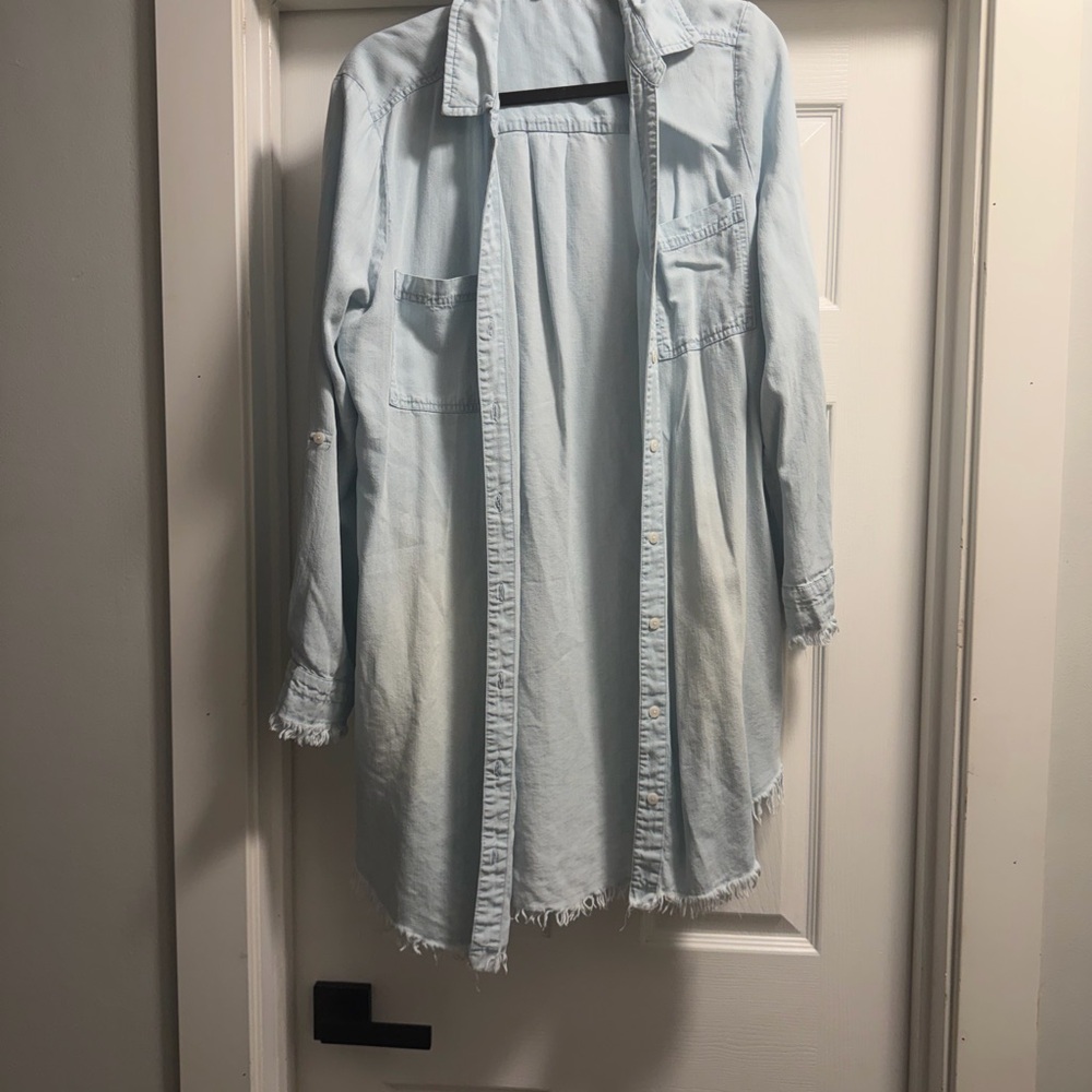 Dear John Light Blue Denim Mini Dress